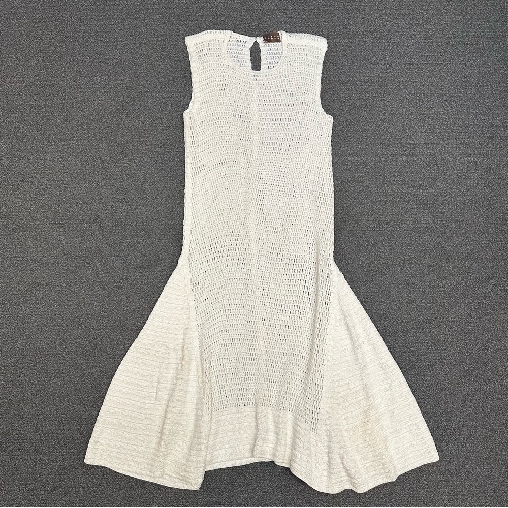 Albus Lumen Necto Cotton-Crochet Dress in Cream